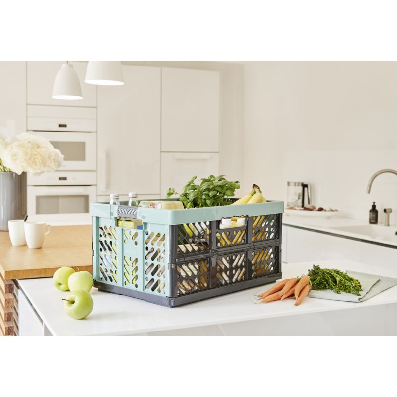 keeeper boîte de transport pliable eco Ben, 45 litres, bleu ciel, 50 kg charge