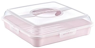 keeeper taarthouder Enrico, Nordic-roze, uitneembare taartplaat, 345×345 mm