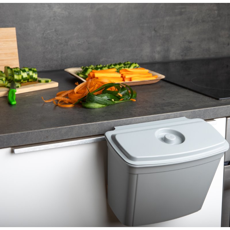 keeeper kitchen waste bin Milan, Nordic grey, wall-mountable