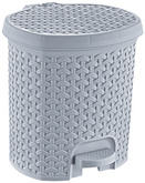 keeeper pedaalemmer Tjark, 3 liter, noordelijk wit, rattan-look