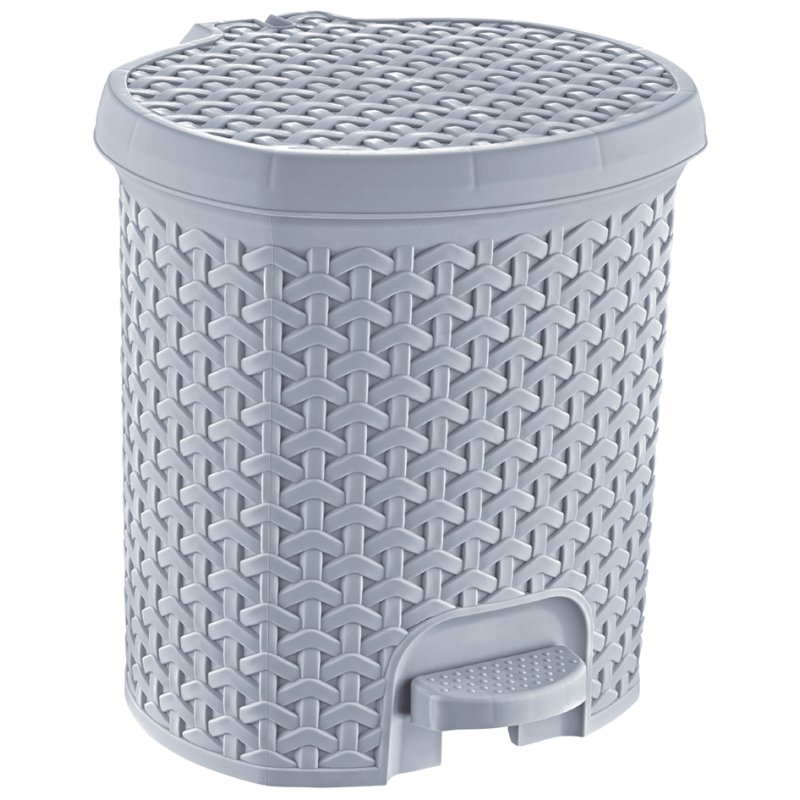 keeeper poubelle à pédale Tjark, 11,5 litres, blanc nordique, pédale