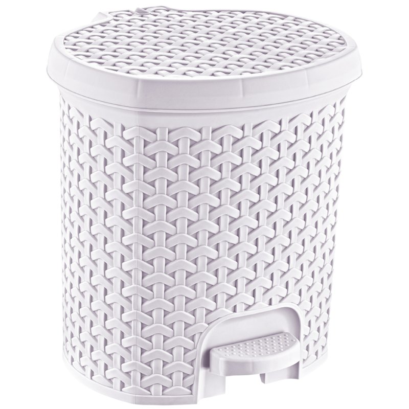 keeeper poubelle à pédale Tjark, 11,5 litres, blanc nordique, pédale