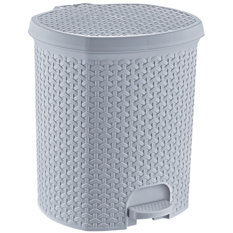 keeeper bac à ordures escalier Tjark, 21 litres, teinte gris nordique, avec pédale d'escalier