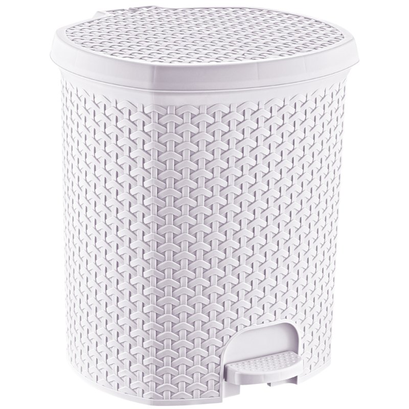 keeeper bac à ordures escalier Tjark, 21 litres, teinte gris nordique, avec pédale d'escalier