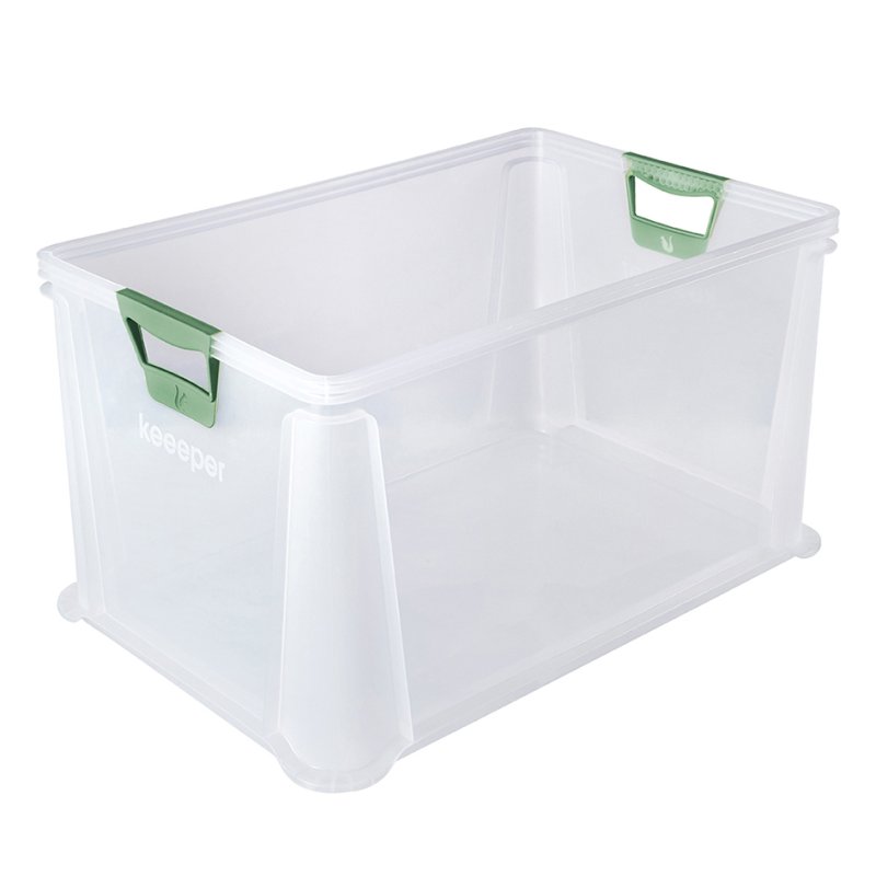 keeeper boîte de rangement luis, 64 litres, transparent, 59×39×32 cm
