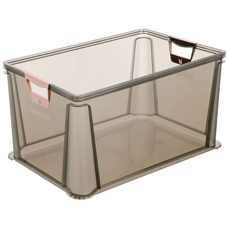 keeeper boîte de rangement luis, 64 litres, transparent, 59×39×32 cm
