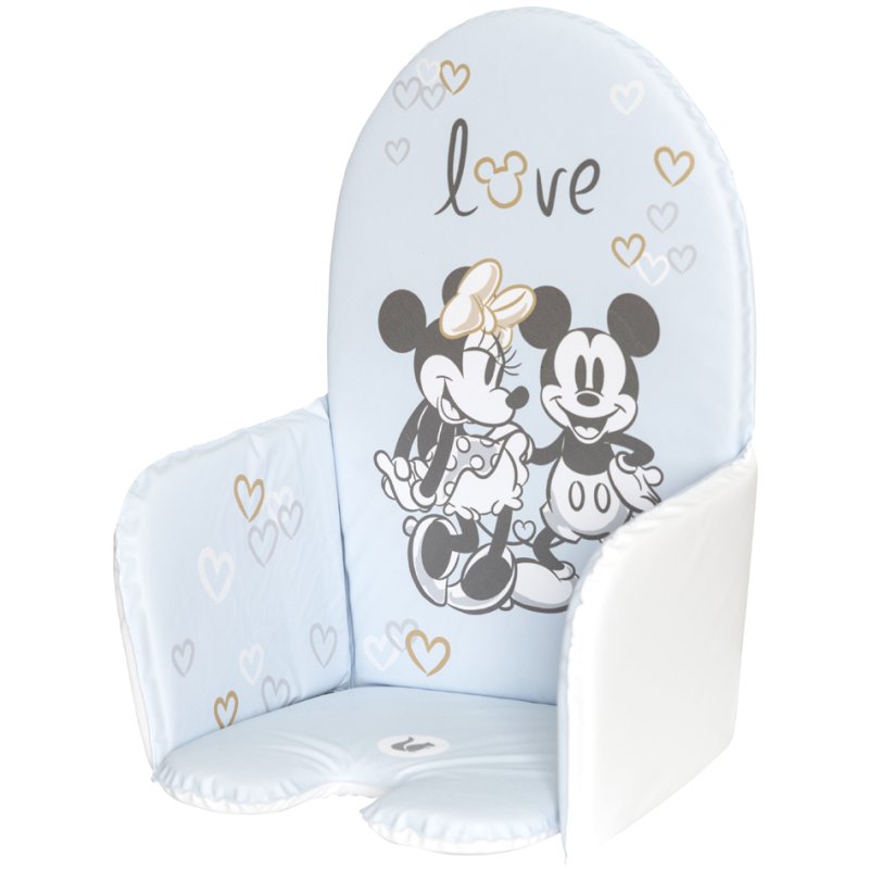 keeeper coussin de chaise haute enfant Lena Mickey, bleu, hydrofuge, 230×220 mm
