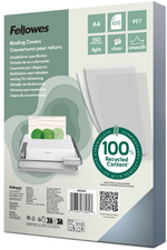 Fellowes dekbladen A4, PET transparant 0,20 mm, 100 vel