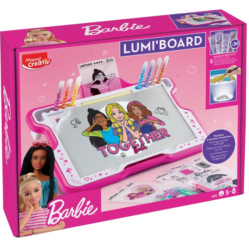 Maped LUMI BOARD LED light tracing table, A4, 30 template sheets, 12 pens