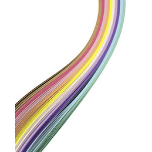 folia vlechtstroken Pastell, 10 × 500 mm, pastelkleuren gesorteerd, 200 stuks