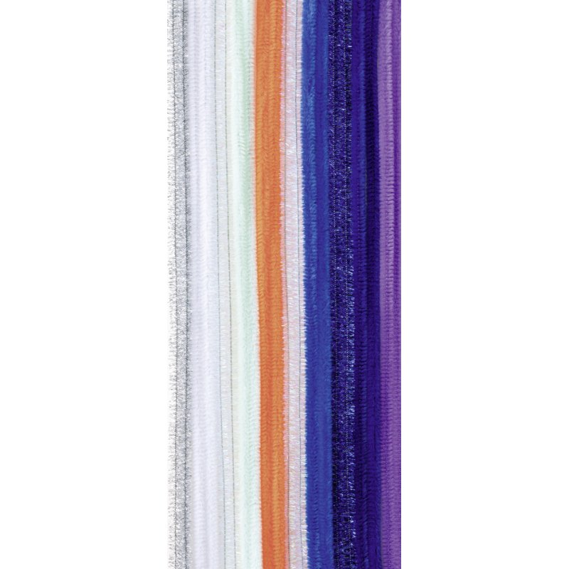 folia chenilledraad Unicorn, 8 mm, gesorteerde kleuren, 10 stuks