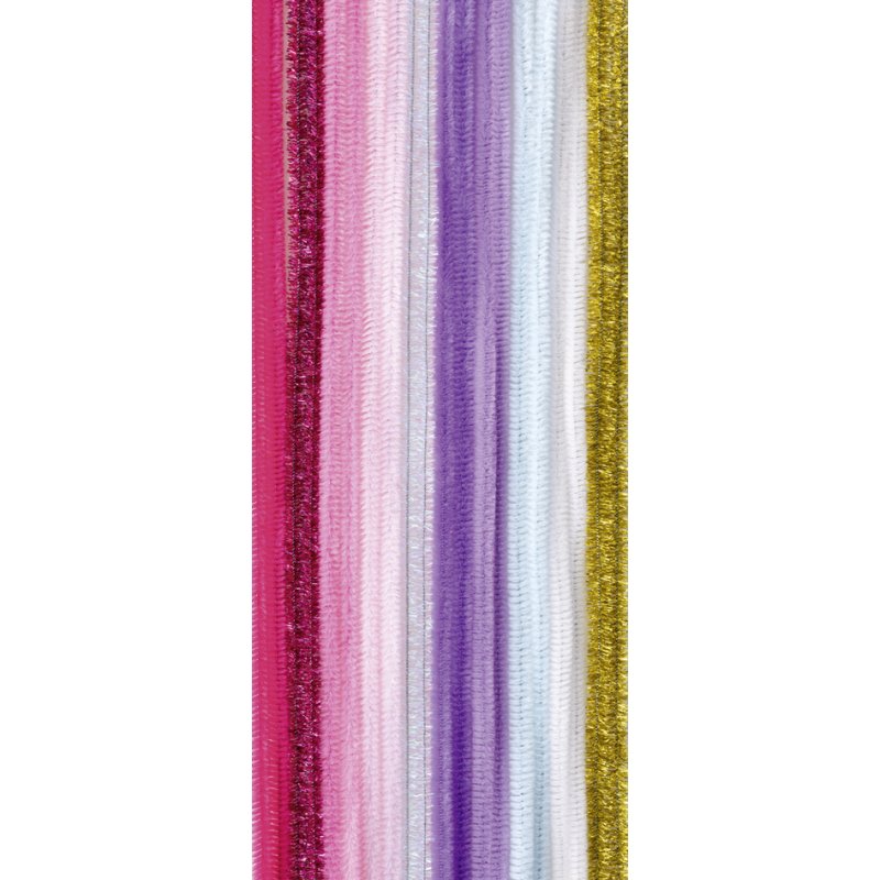 folia chenilledraad Unicorn, 8 mm, gesorteerde kleuren, 10 stuks