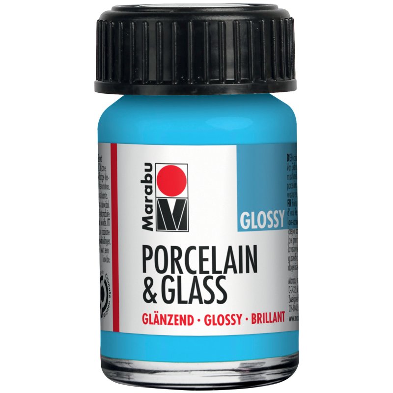 Marabu porselein- en glasverf, glanzend, wit, 15 ml