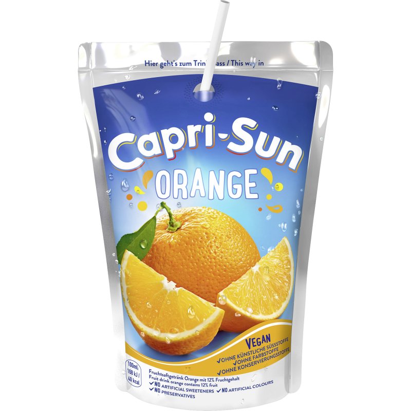 Capri-Sun vruchtensapdrank sinaasappel, 10 x 0,2 l, met rietje