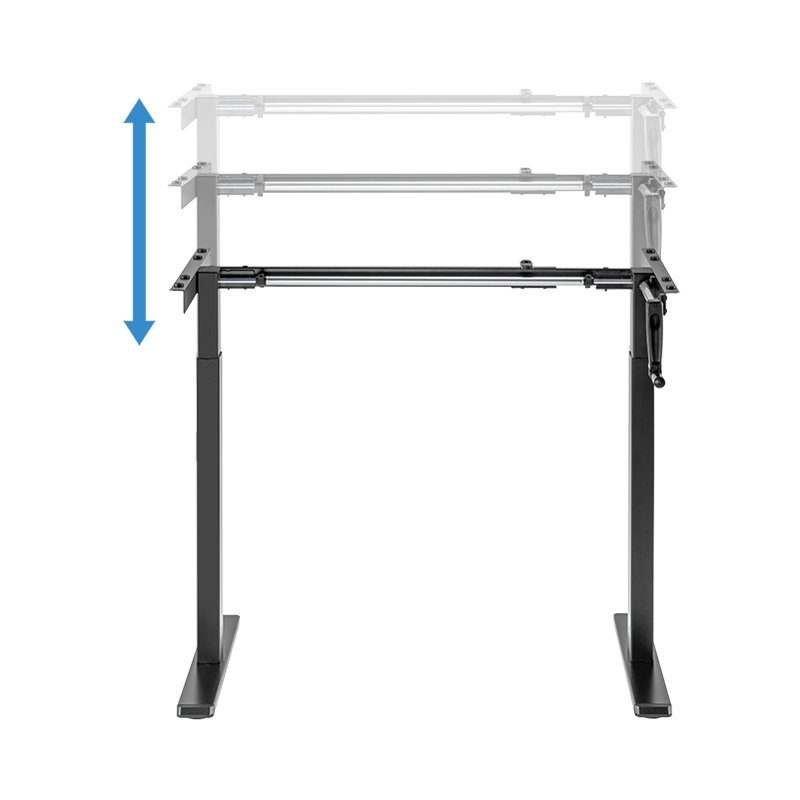 LogiLink bureau manuel réglable, 700-1800 mm, noir