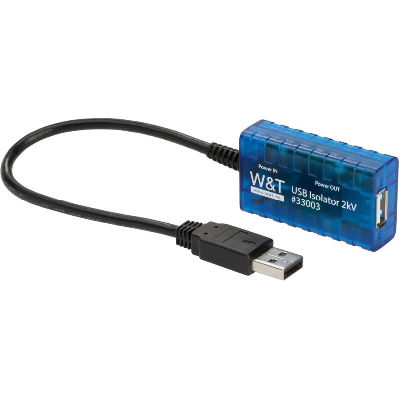 W&T Isolateur USB 2kV Hi-Speed, bleu, USB 2.0, isolation galvanique