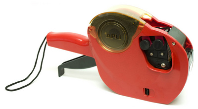 APLI prijstanger, rood, 2-regelig
