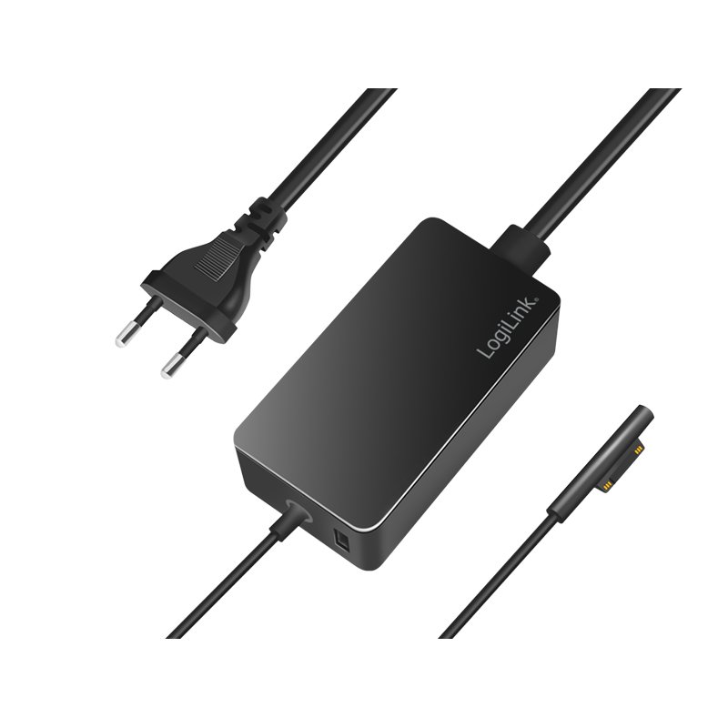 LogiLink Alimentation pour Surface notebooks, 65 Watts, noir