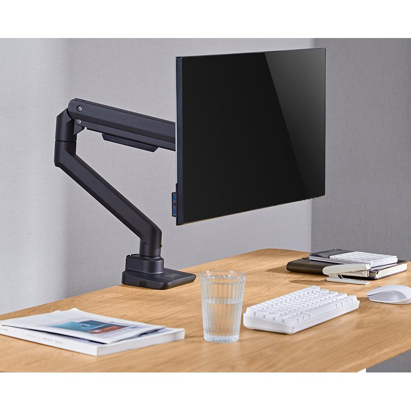 LogiLink bras pour moniteur aluminium, 17-49 pouces, réglable, 20 kg capacité de charge
