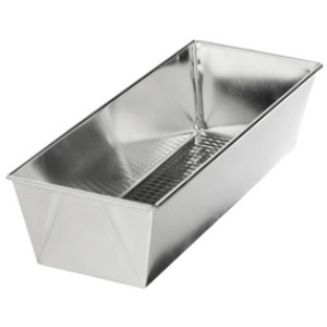 GastroMax cakevorm rechthoekig, witblik, 1,7 liter, zilver