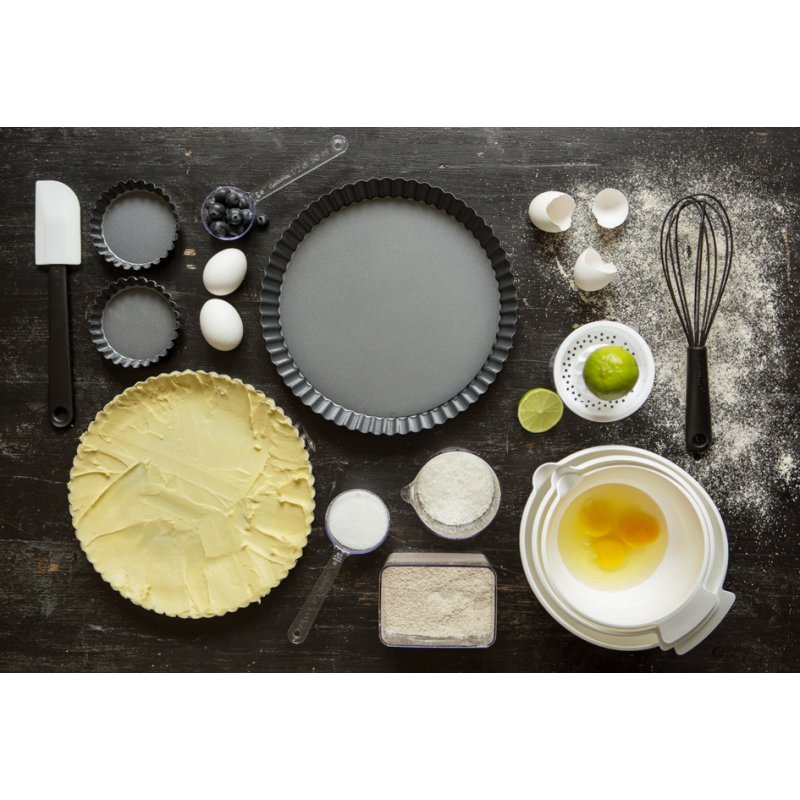 GastroMax taartvorm, carbonstaal, 280 mm, grijs antiaanbaklaag