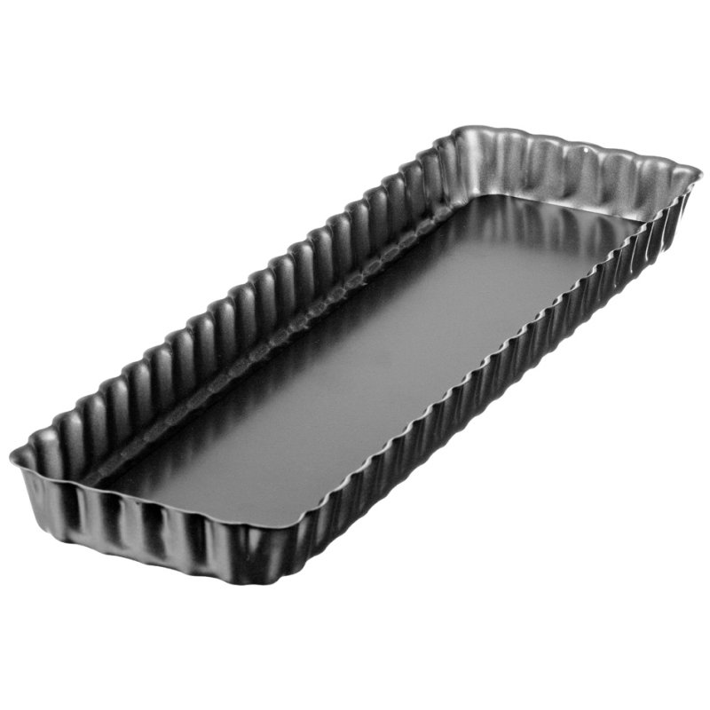 GastroMax taartbodemvorm vierkant, koolstofstaal, grijs, 360×105×30 mm