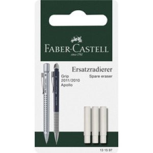 Faber-Castell vervangraderstukken GRIP, kunststof, extra lang, 3 stuks