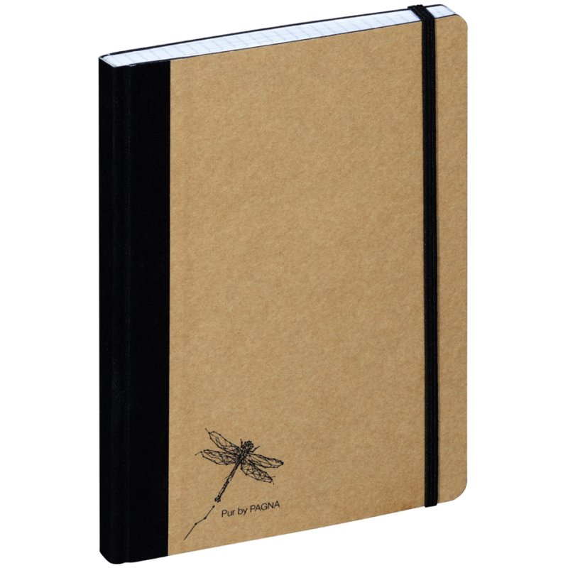 PAGNA carnet Pur A6, quadrillé, nature, 80 feuilles