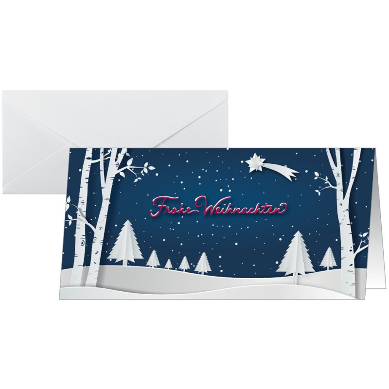Sigel cartes pop-up Noël paysage hivernal, DIN long, 25 pièces avec enveloppes