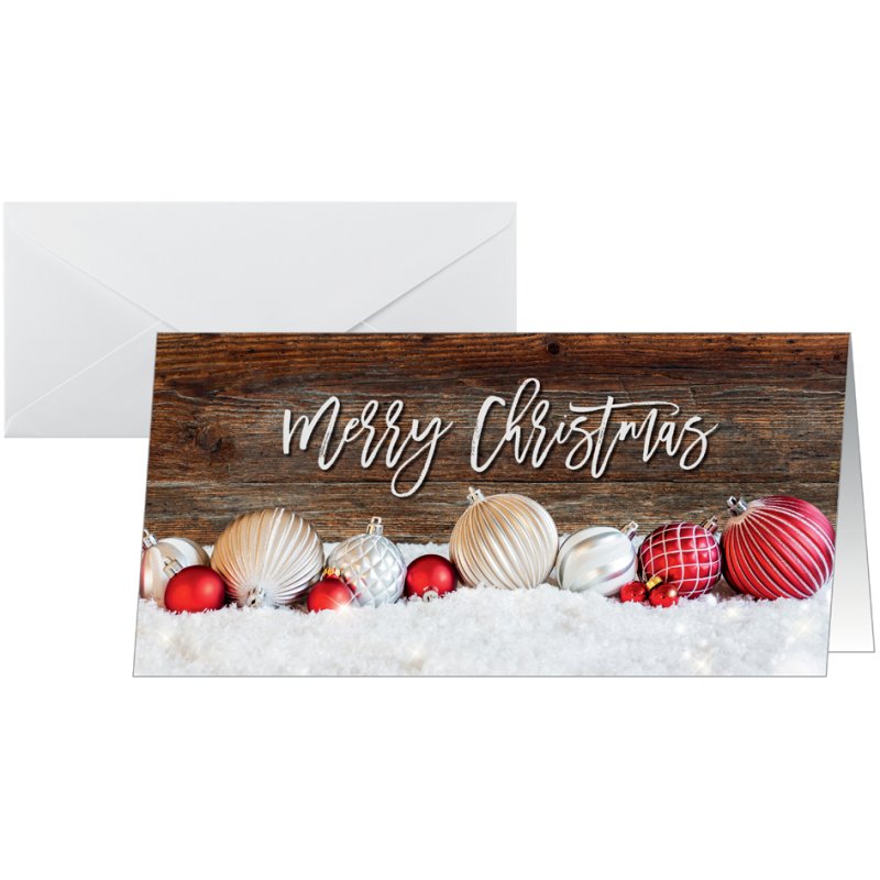 Sigel cartes de Noël Red and white Christmas, DIN long, 25 cartes + enveloppes