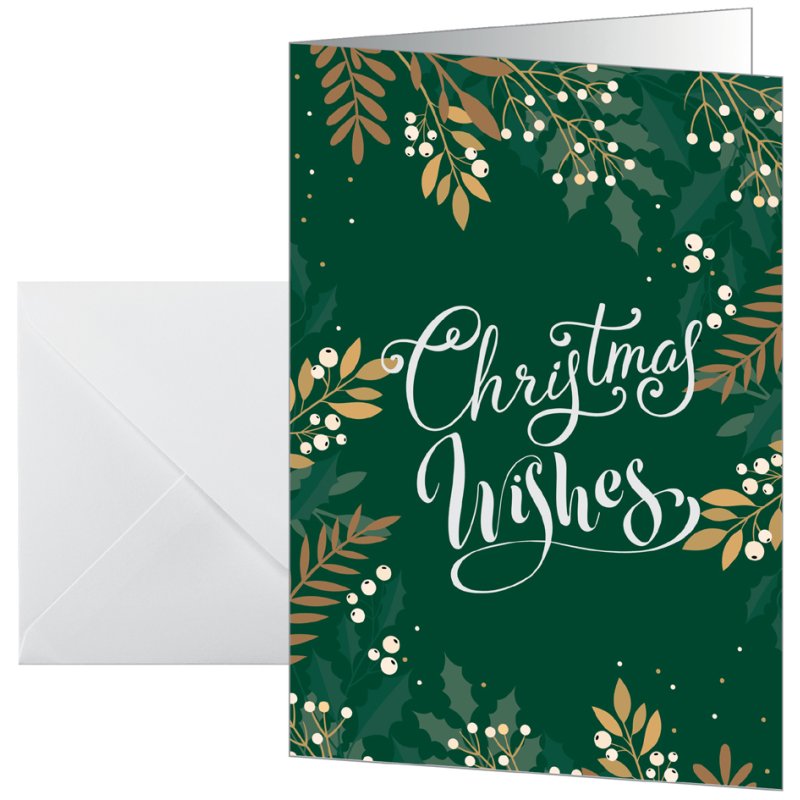 Sigel carte de Noël Christmas Wishes, A6 debout, 25 pièces + enveloppes