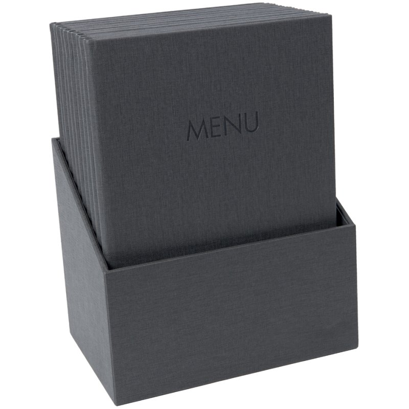 Sigel MENU menu card folders, A4, black, 10 pieces