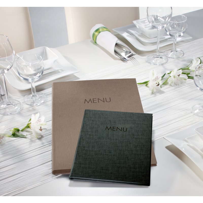 Sigel MENU menu card folders, A4, black, 10 pieces
