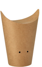 PAPSTAR frietbakjes, bruin, klein, 50 stuks