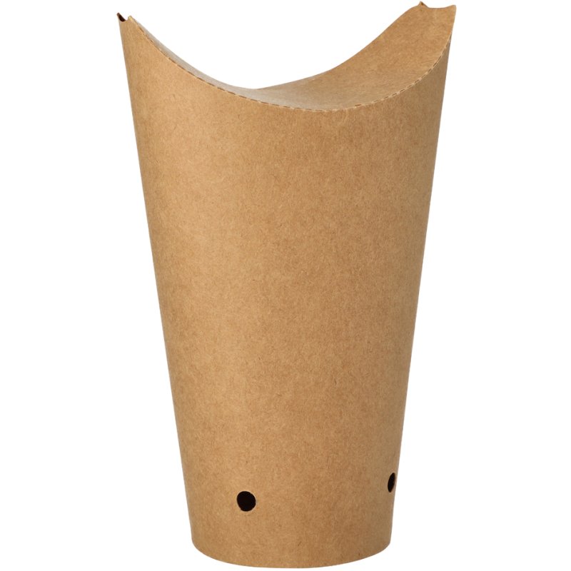 PAPSTAR Barquettes à frites grande taille, biodégradables, brun, 50 pièces