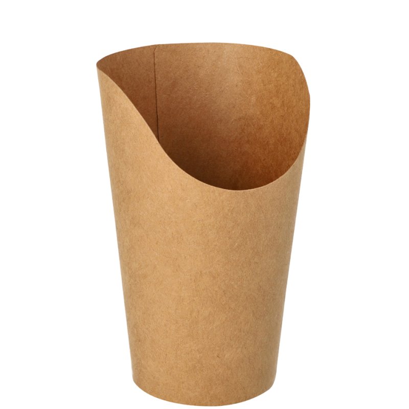 PAPSTAR Wrap-Cup gobelets snack, rond, marron, 590 ml