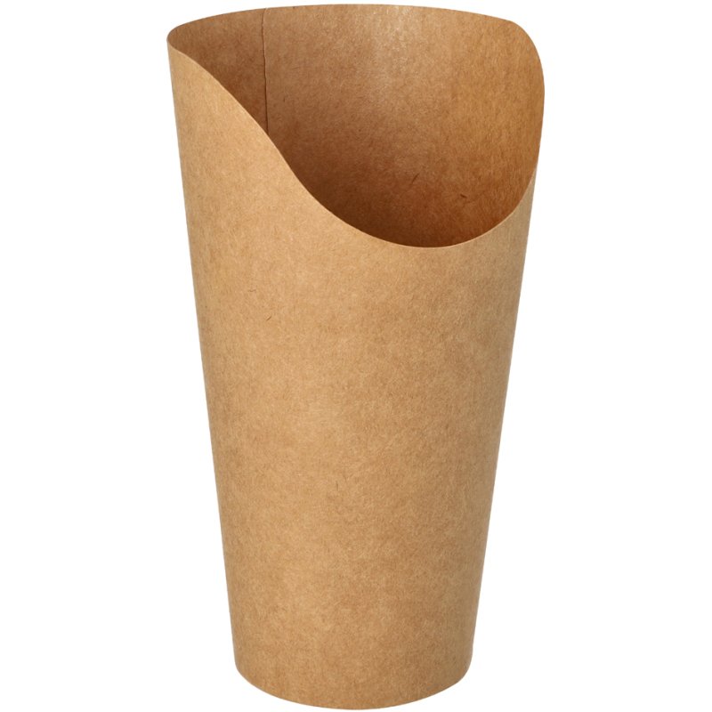 PAPSTAR Wrap-Cup gobelets snack, rond, marron, 590 ml