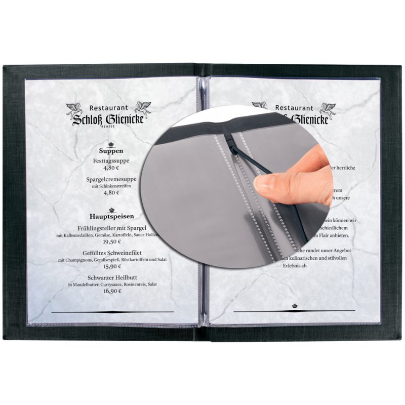Sigel porte-menu MENU, A4, anthracite
