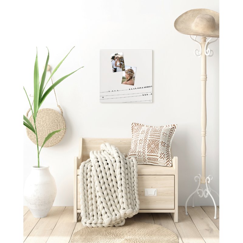 Sigel tableau magnétique en verre Artverum Design Little Birds, 480×480 mm, mat