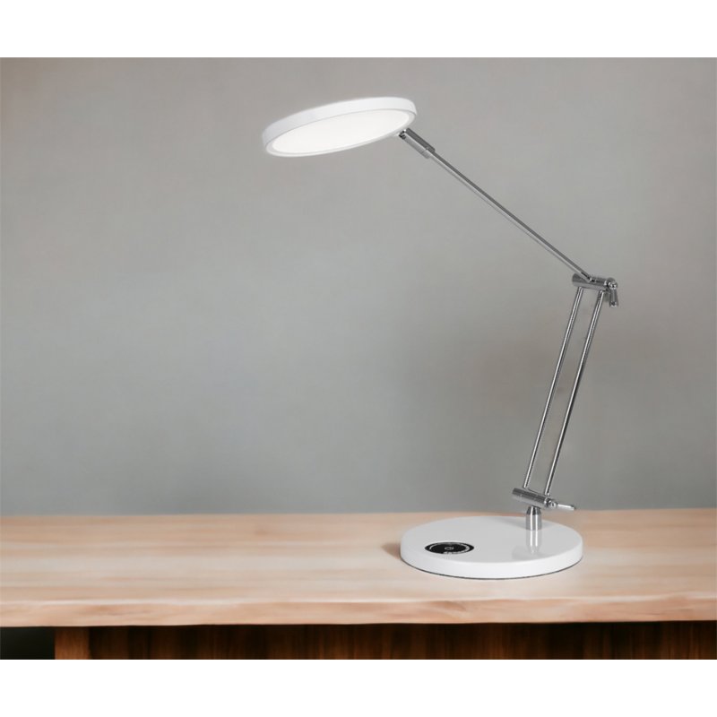 Hansa LED table lamp Spark, with base, white, 12 W