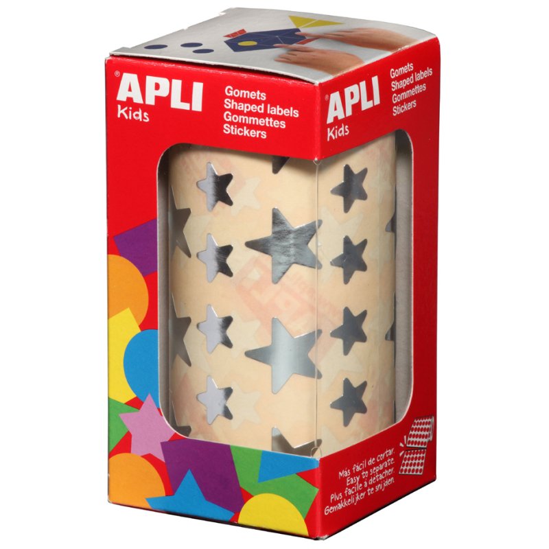 APLI kids stickers Sterren, op rol, goud, 2360 stuks