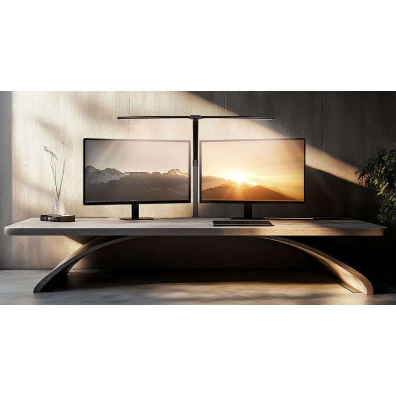 Hansa Lampe de bureau LED Nova, avec pince, noir, 20W