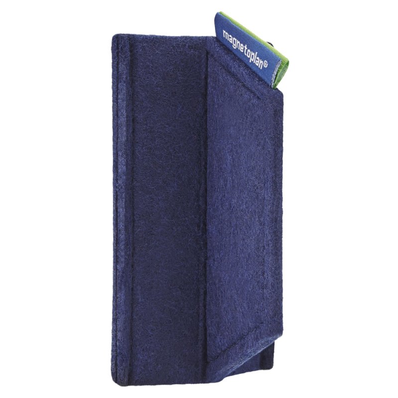 magnetoplan whiteboard eraser magnetoWipe ecoAware, blue, recycled polyester