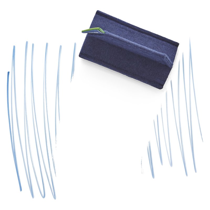 magnetoplan whiteboard eraser magnetoWipe ecoAware, blue, recycled polyester