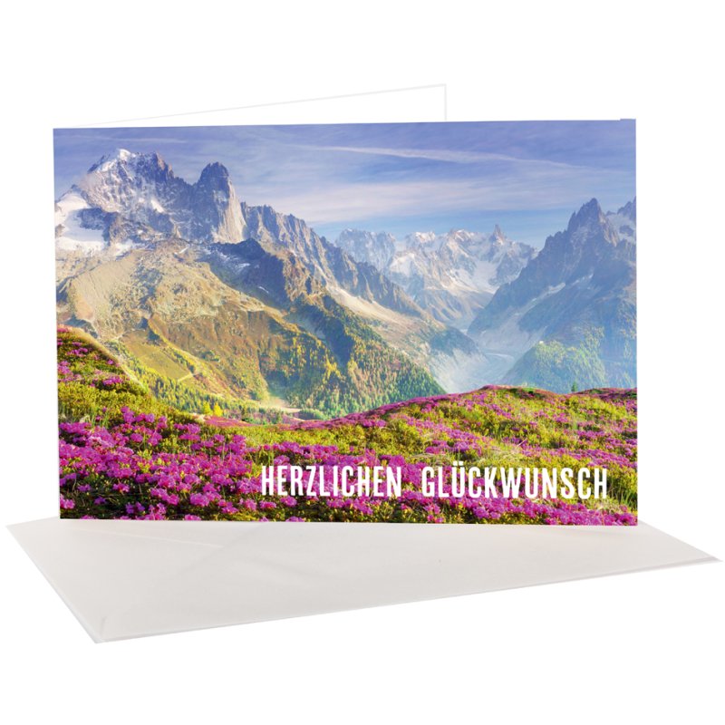 sigel greeting cards Mountain Landscapes, gloss card 300 g/m², 148×105 mm, 12 pieces