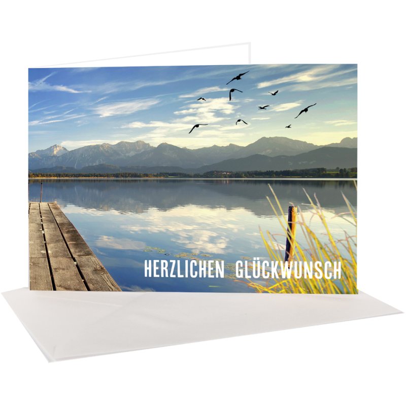 sigel greeting cards Mountain Landscapes, gloss card 300 g/m², 148×105 mm, 12 pieces