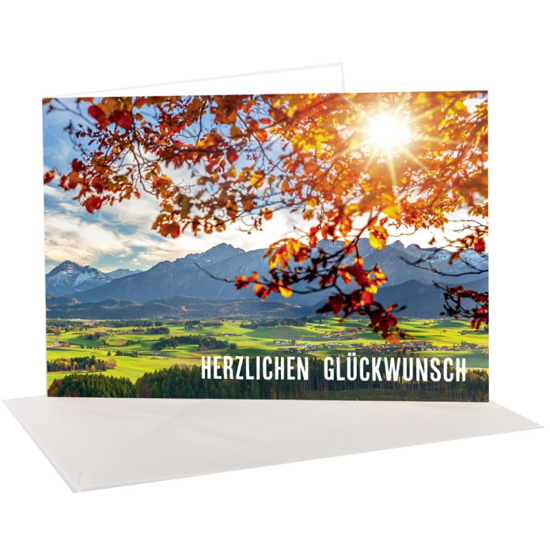 sigel greeting cards Mountain Landscapes, gloss card 300 g/m², 148×105 mm, 12 pieces