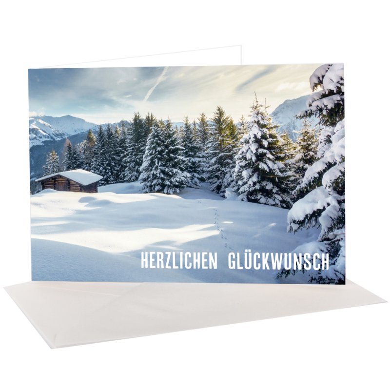 sigel greeting cards Mountain Landscapes, gloss card 300 g/m², 148×105 mm, 12 pieces