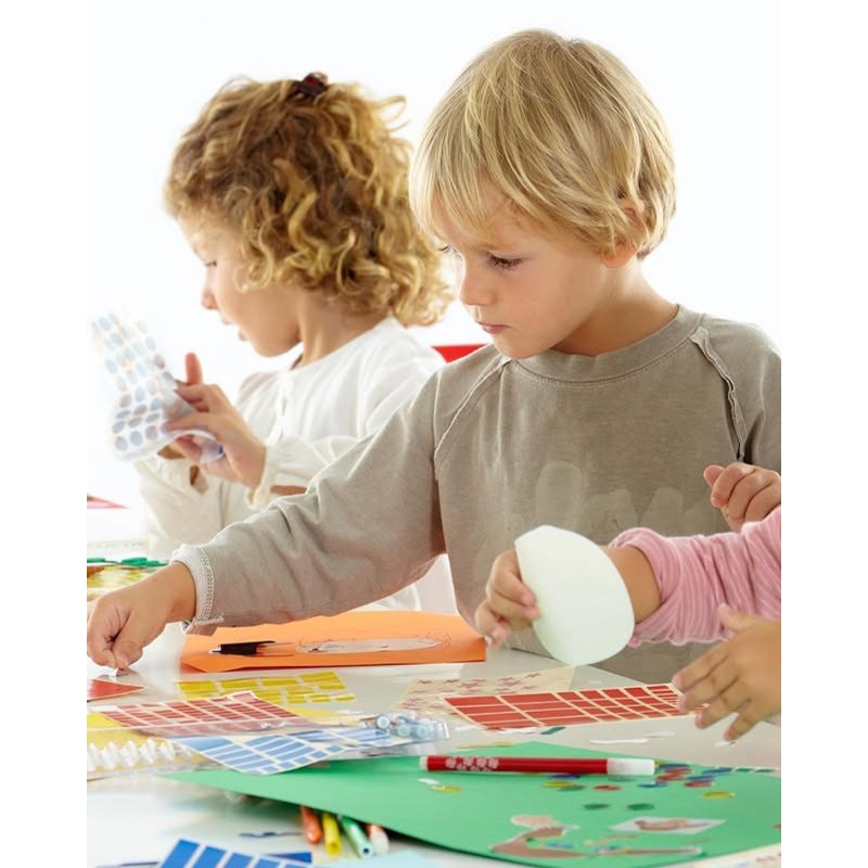 APLI kids kinderstickers rechthoeken, kleurrijk gesorteerd, 2.592 stuks