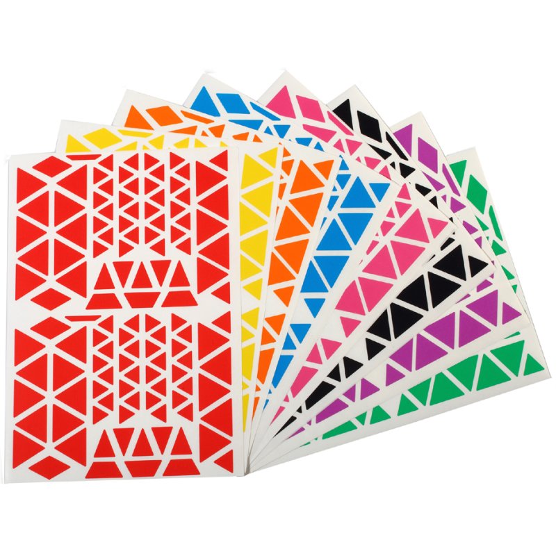 APLI kids driehoekige stickers, kleurrijk gesorteerd, 2.160 stuks